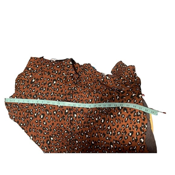 NWT Pleione Plus Size  Satin Button Up Dark Brown Leopard Top Women’s Size 2x - Picture 12 of 12